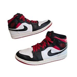 Nike Air Jordan 1 Mid Shoes Gym Red Black Mens Size 10.5 Sneakers DQ8426 106